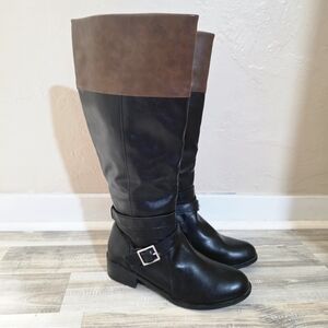 Arizona Jean Company Black and Brown Ankle Boots